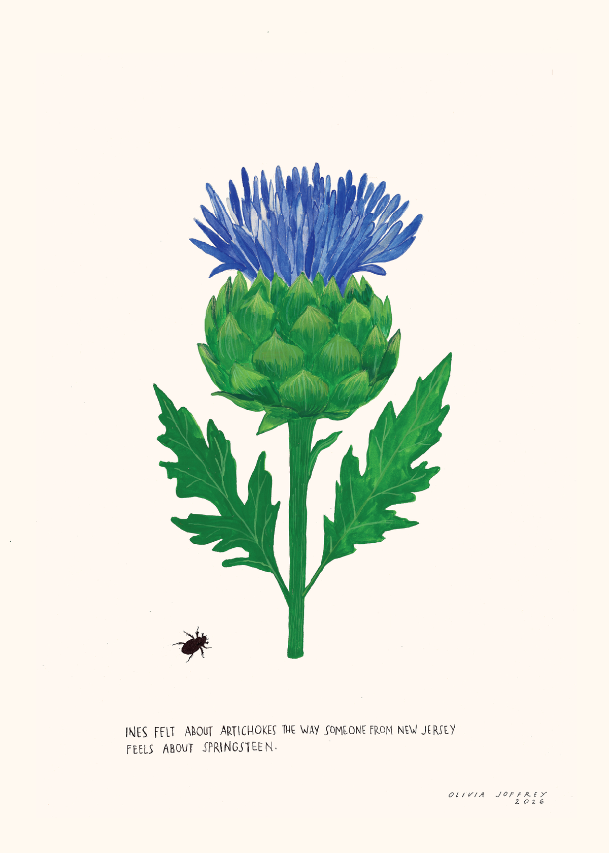 Botanical prose - Artichoke print