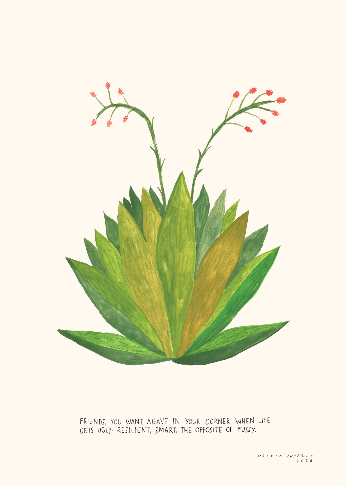 Botanical prose - Agave print