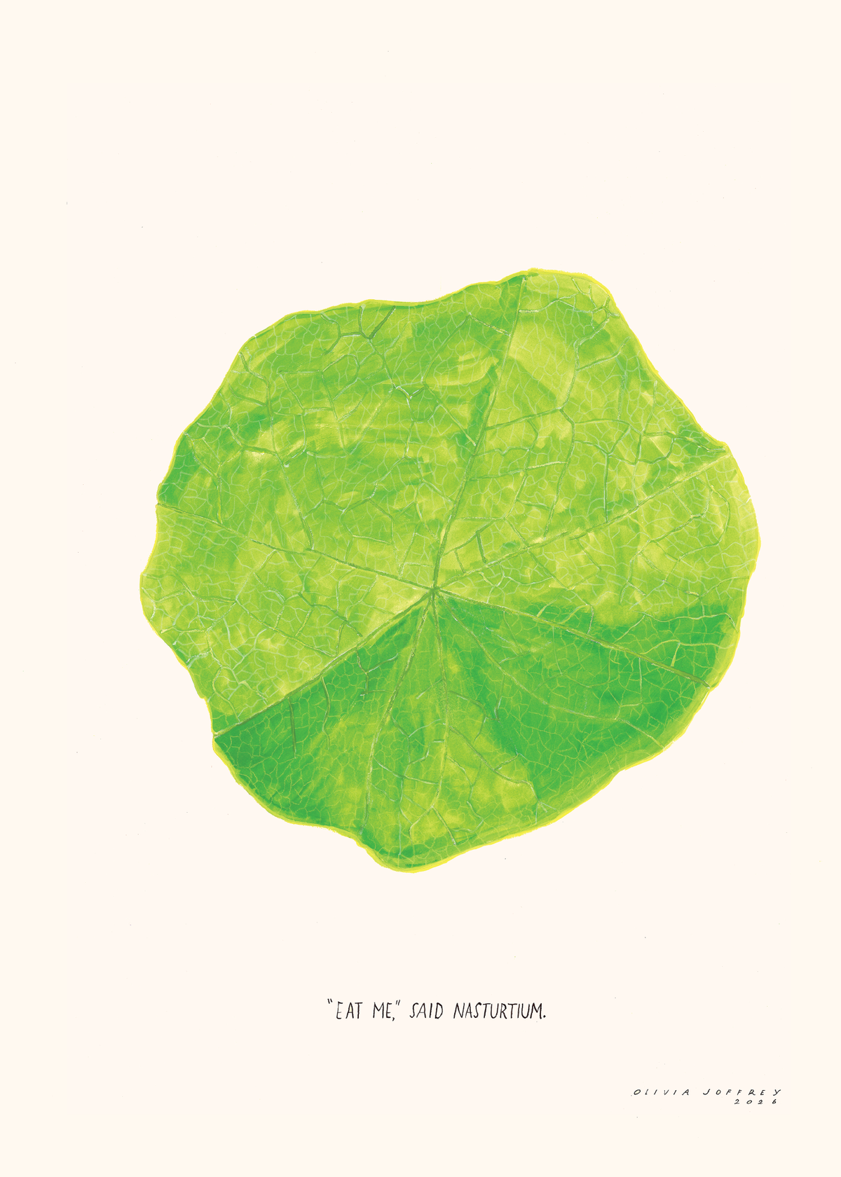 Botanical prose - Nasturtium print