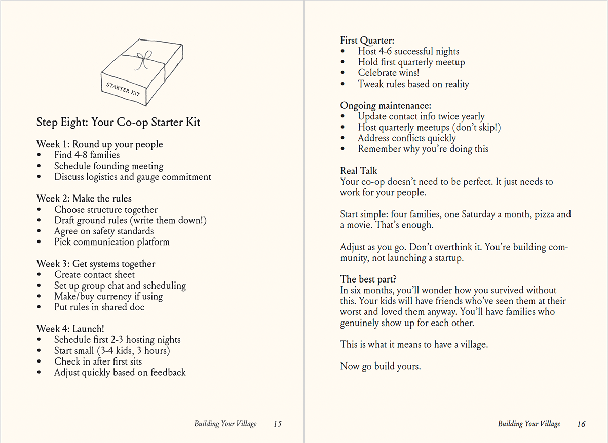 Babysitting Co-op Booklette